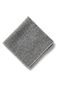 Set batistă bărbătesc cu cravată gri din tweed, model clasic British Heritage din lână, model herringbone