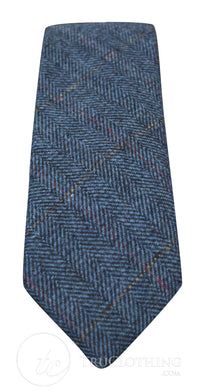 Mens Tweed Herringbone Textured Marc Darcy Ties Classic Vintage Retro Deon