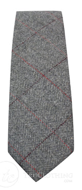 Mens Tweed Herringbone Textured Marc Darcy Ties Classic Vintage Retro Deon