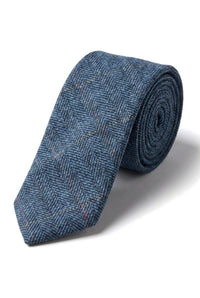 Cravate bărbătești Marc Darcy texturate cu model herringbone, model clasic, vintage, retro, Deon