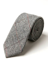 Cravate bărbătești Marc Darcy texturate cu model herringbone, model clasic, vintage, retro, Deon