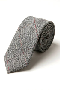 Cravate bărbătești Marc Darcy texturate cu model herringbone, model clasic, vintage, retro, Deon