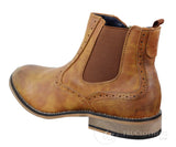 Mens Vintage Brogue Ankle Boots - Cavani Fox