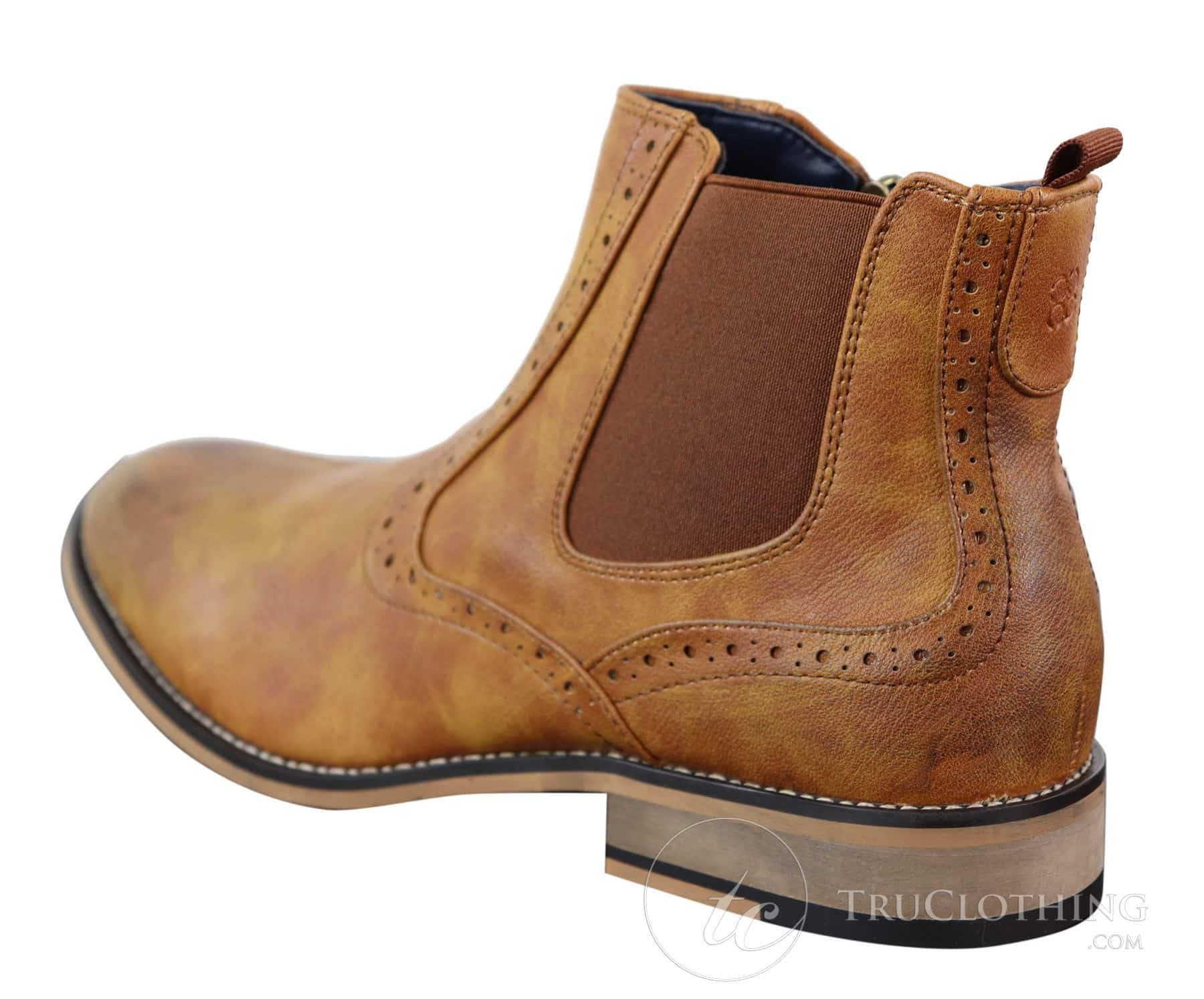 Mens Vintage Brogue Ankle Boots - Cavani Fox