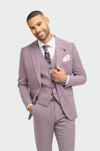 Miami - Sacou de vară roz slim fit pentru bărbați