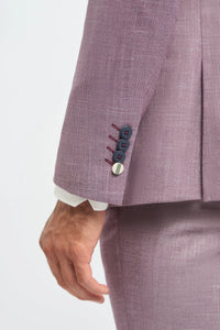 Miami - Sacou de vară roz slim fit pentru bărbați