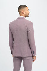 Miami - Sacou de vară roz slim fit pentru bărbați