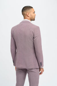Miami - Sacou de vară roz slim fit pentru bărbați