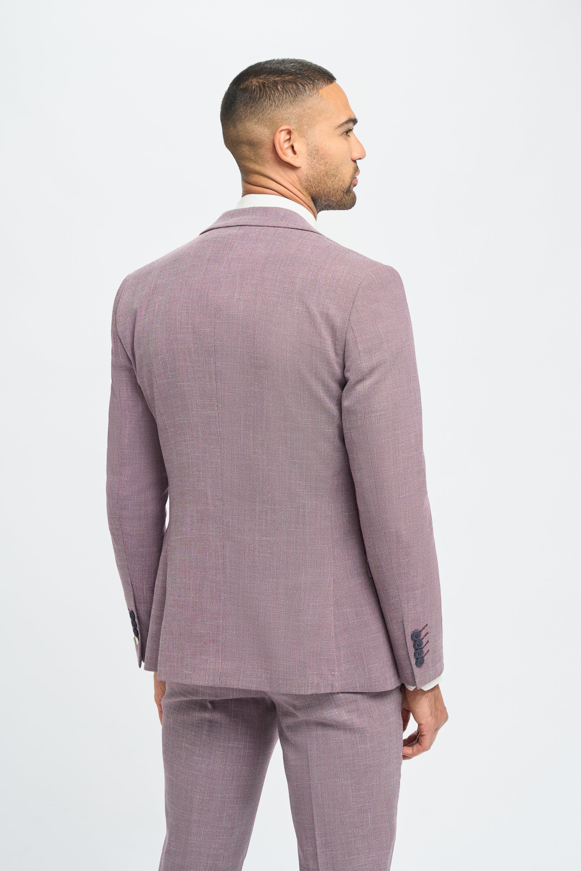 Miami - Sacou de vară roz slim fit pentru bărbați