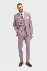 Miami - Sacou de vară roz slim fit pentru bărbați