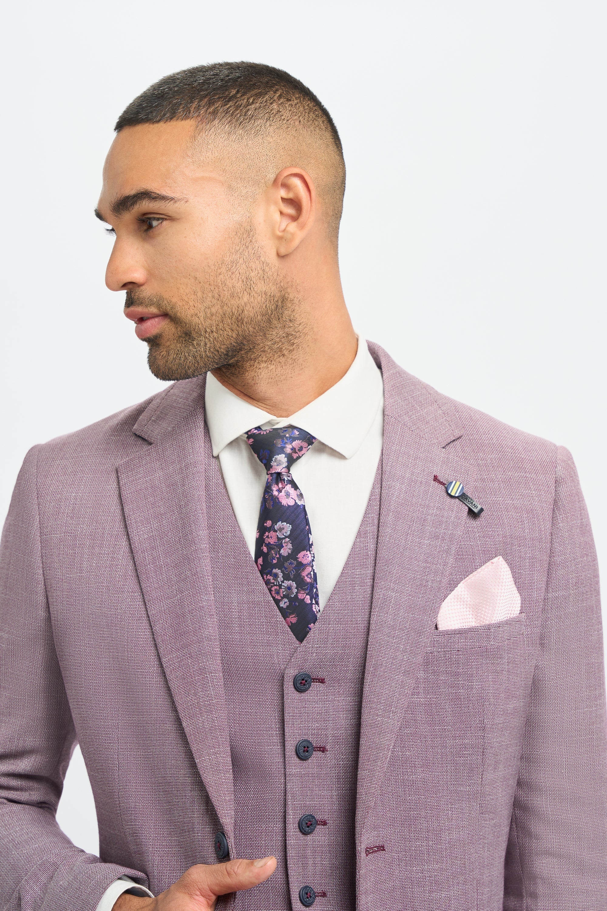 Miami - Sacou de vară roz slim fit pentru bărbați