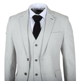Miller - Men's Grey Checked Plaid Tailored Fit 3 Piece Suit