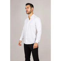 Men's Cream Double Cuff Oxford Shirt