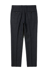 Oscar - Pantaloni bărbătești din tweed, bleumarin, din amestec de lână