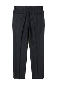 Oscar - Pantaloni bărbătești din tweed, bleumarin, din amestec de lână