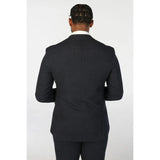 Oscar - Men's Navy Blue Wool Blend Tweed Blazer