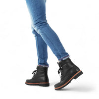 P03 Aviator - Men's Black Leather Ankle Boots