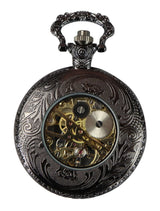 Automatic Mechanical Vintage Pocket Watch Black Color