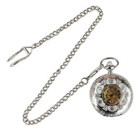 Silver Color Vintage Mechanical Pocket Watch