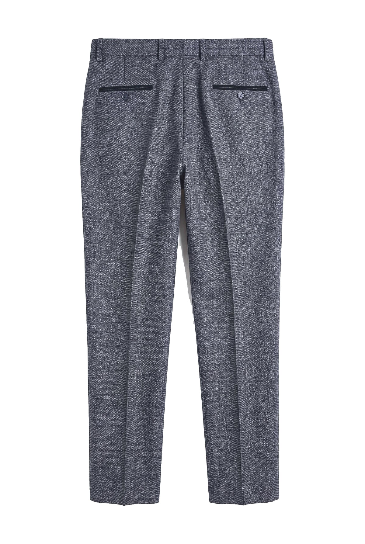 Ralph - Pantaloni bărbătești din tweed bleumarin