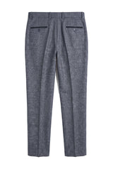 Ralph - Pantaloni bărbătești din tweed bleumarin