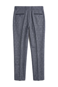 Ralph - Pantaloni bărbătești din tweed bleumarin
