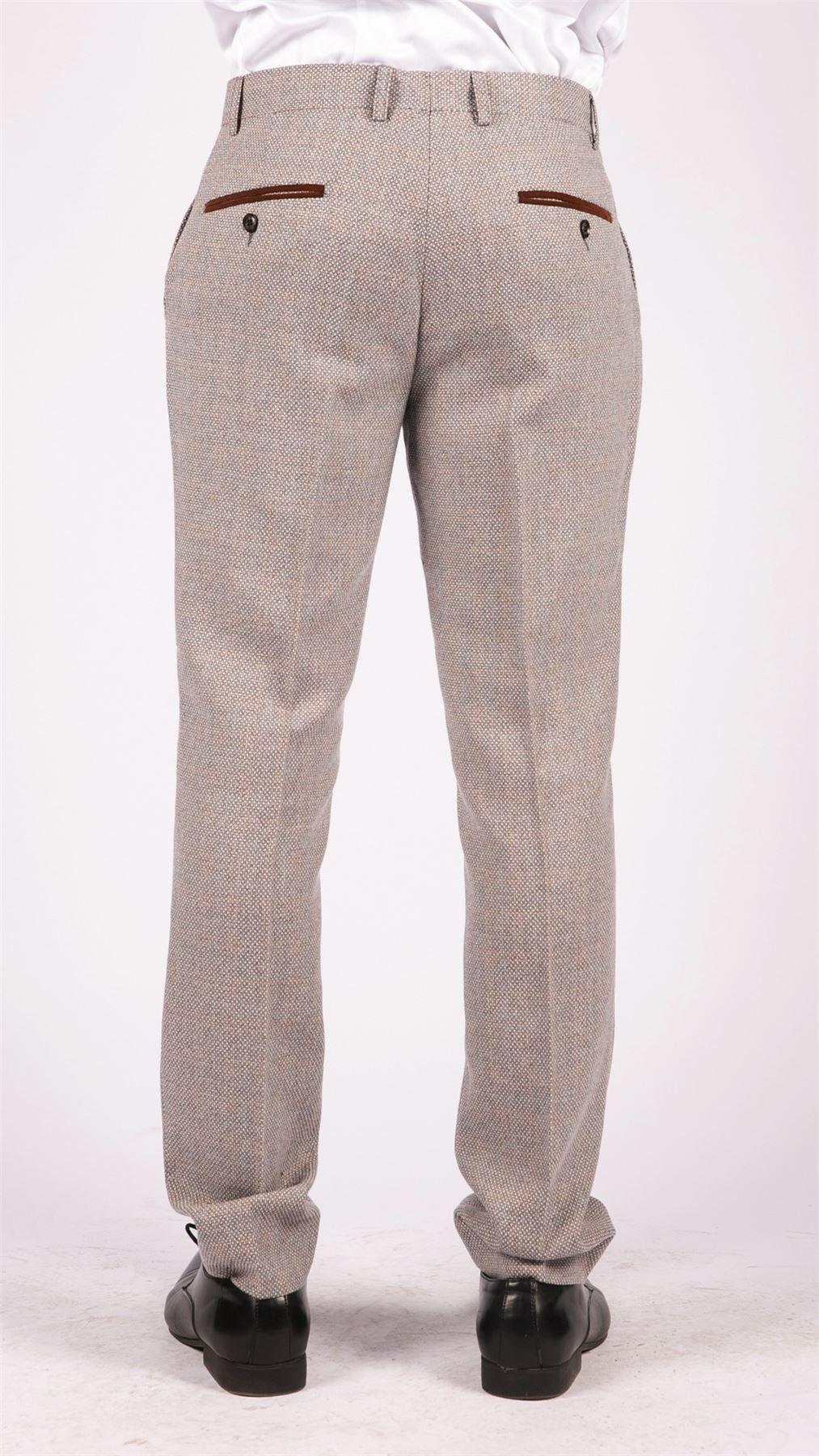 Ralph - Men's Cream Tweed Trousers