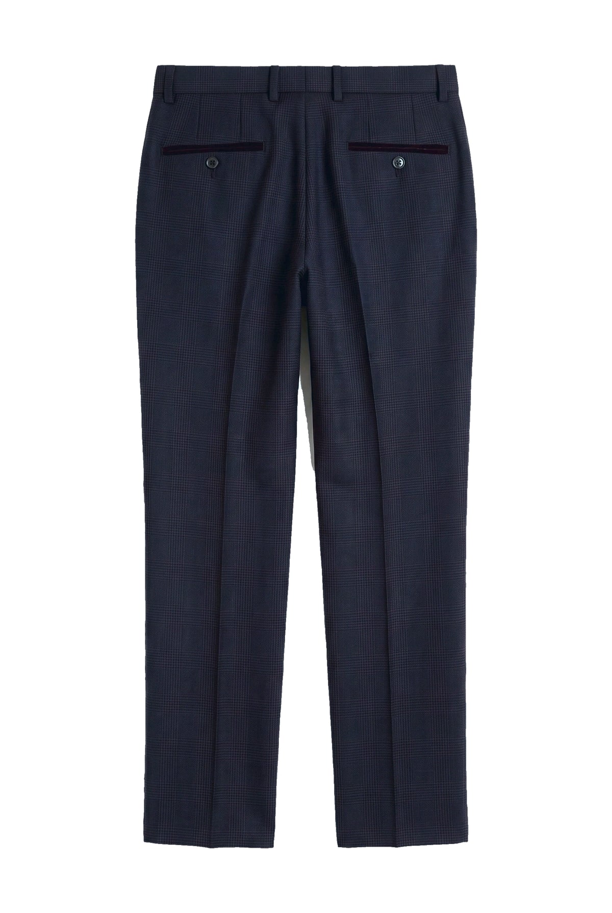 Regent - Pantaloni bărbătești în carouri bleumarin