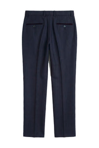 Regent - Pantaloni bărbătești în carouri bleumarin