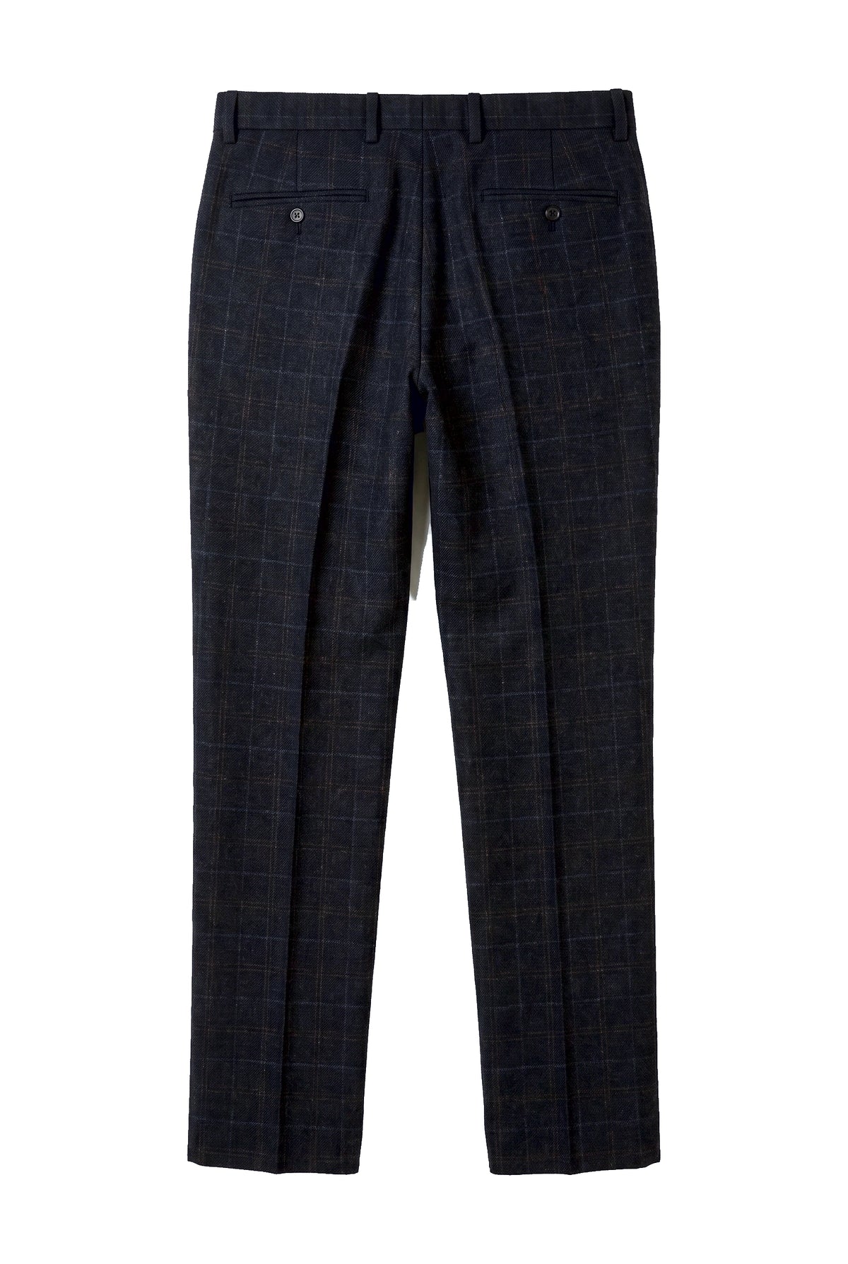 Ryan - Pantaloni bărbătești în carouri bleumarin cu imprimeu tweed