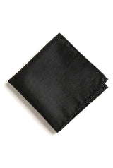 Set cadou cravată neagră texturată din mătase satinată, butoni de manșetă, cravată satinată mată
