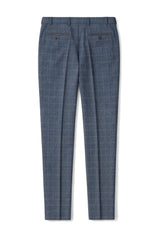 Scott - Pantaloni bărbătești albaștri din tweed, în carouri1 recenzie