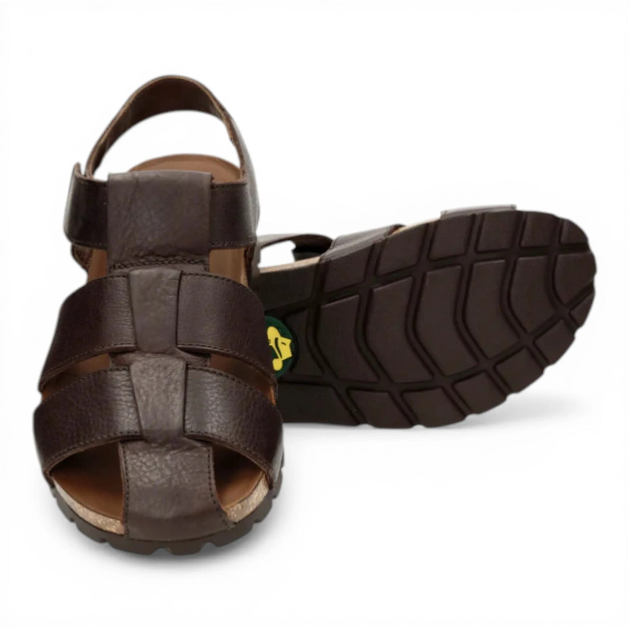 Stanley C1 - Sandale bărbătești din piele maro, impermeabile, cu aspect de scoarță