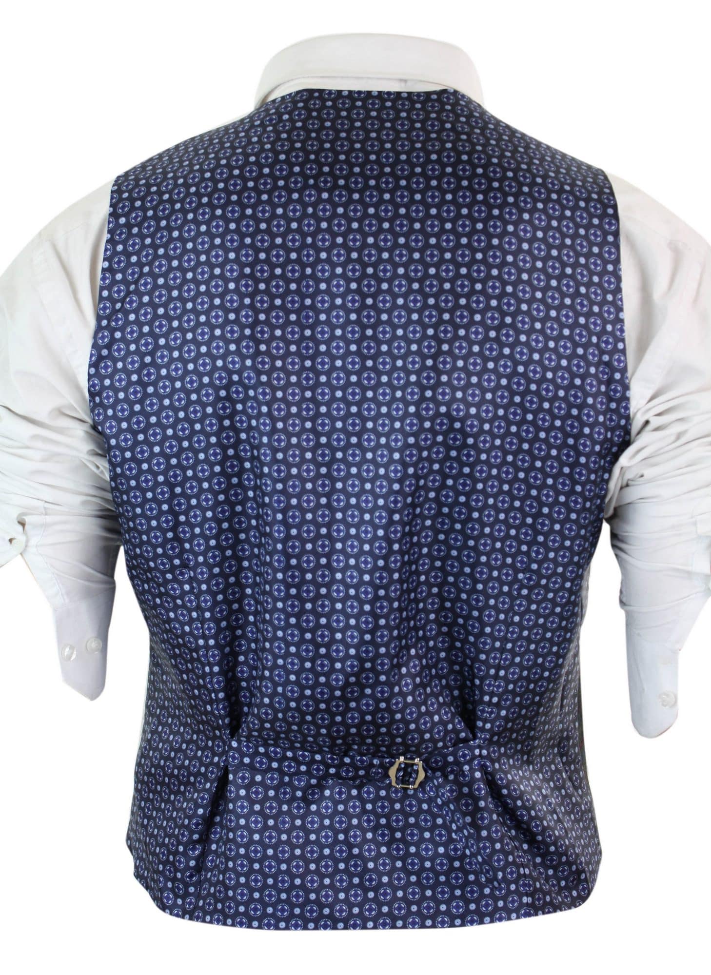 Mens Waistcoat Wool Olive Green with Red Blue Brown Check Tweed Classic Vintage Tailored Fit