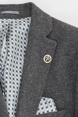 Costum gri de lână pentru bărbați