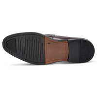 Mocasini bărbătești din piele cu vârf tip moc, maro, model Penny, Ted