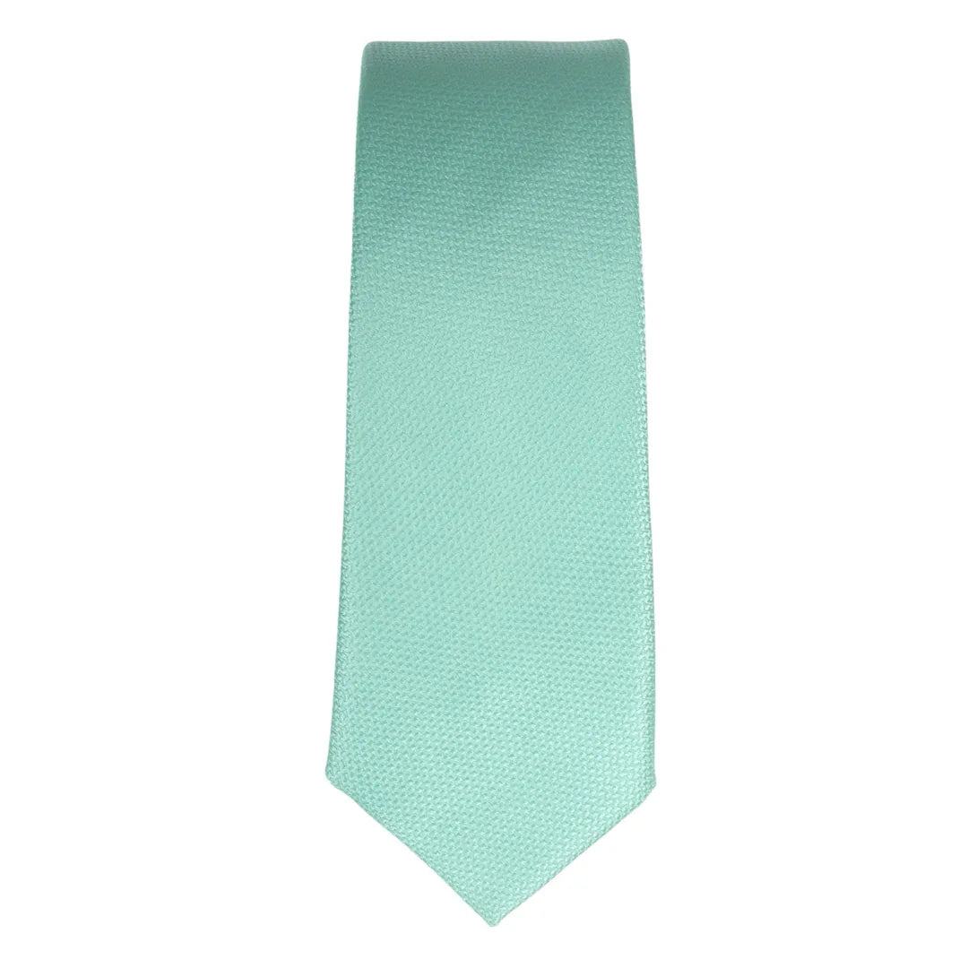 Men's Tie Pocket Sqaure Set Formal Solid Necktie - Mint