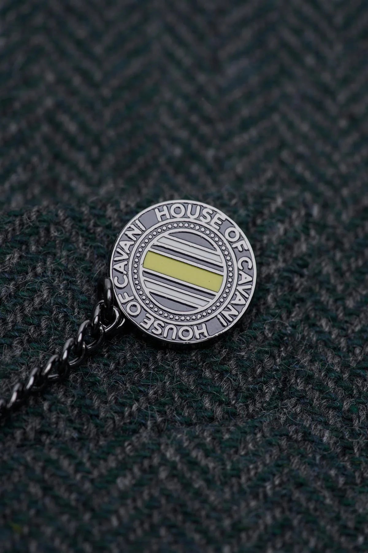 Thomas - Sacou bărbătesc verde măsliniu, model clasic din tweed cu model herringbone