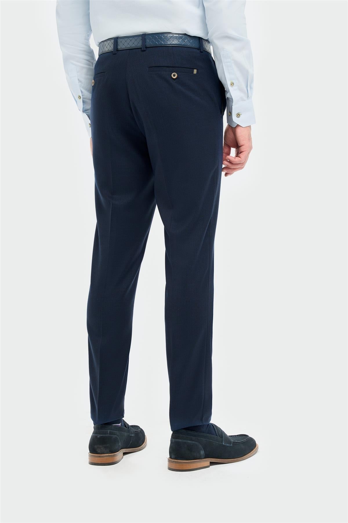 Tropez - Pantaloni formali bleumarin pentru bărbați