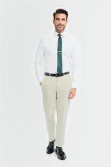 Tropez - Pantaloni formali bărbătești verde salvie