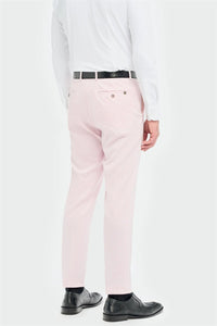 Tropez - Men's 3 Piece Pink Tailored Fit Suit