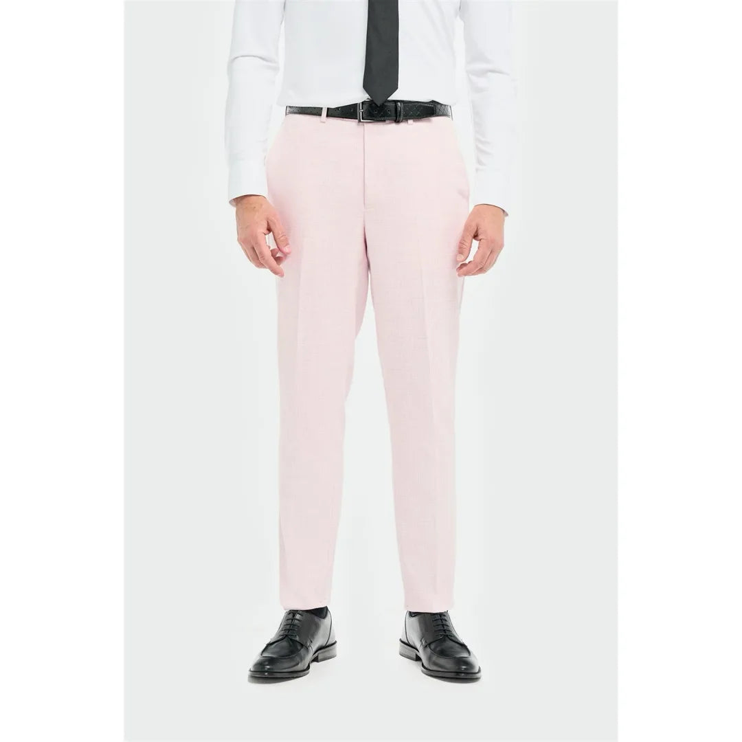 Tropez - Pantaloni eleganti roz pentru bărbați