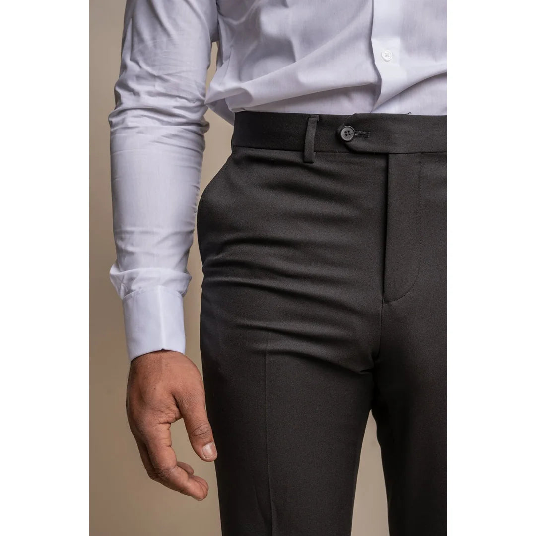 Tux - Men's Black Classic Tuxedo Trousers
