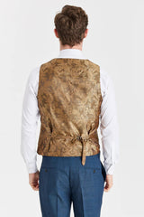 Costum Viceroy bleumarin cu vestă Harris Brown Tweed contrastantă