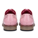 Wolf - Pantofi eleganți bărbătești cu imprimeu floral roz și vârfuri laterale