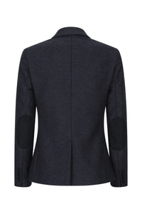 Women Black jacket  Tweed Herringbone Wool Classic Smart Casual Vintage 1920s